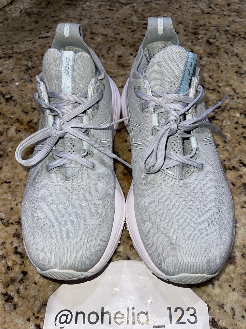 ASICS Gel Nimbus 26 Lightweight Knit Running Shoes - Light Gray